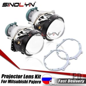 SINOLYN バイキセノンレンズキット三菱パジェロワゴンブルー/HD ヘラ 3R G5 D2S D2H HID ヘッドライトプロジェクターレンズアクセサリー