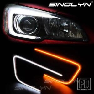 エンジェルアイズ DRL ウインカースバル WRX STI ヘッドライトランニングライトライト白黄色回路基板カーアクセサリー