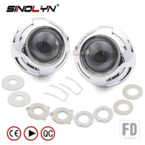 SINOLYN HID プロジェクターヘッドライトレンズバイキセノン 3 インチレンズスーパーフルメタル H7 H4 カーアクセサリーチューニング DIY 使用 H1