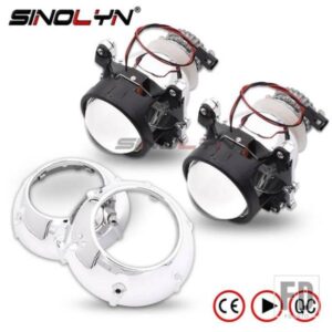 SINOLYN 2.5 インチバイキセノンプロジェクターレンズ H4 ヘッドライト D2S D2S HID/LED ヘッドランプレンズカーアクセサリーチューニングレトロフィット