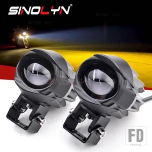 SINOLYN ミニ LED スポットライトフォグランプ防水ライトプロジェクターレンズ 6000K 3000K 9-60V 作業灯オートバイ ATV トラック