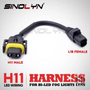 H11 オス L1B メスソケットコネクタアダプタケーブル変換ライン H11 LED 配線ハーネスバイ LED フォグレンズアクセサリー