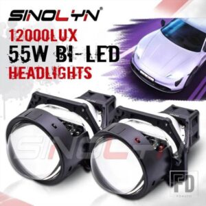 SINOLYN 3.0 インチバイ LED ライト HELLA 3R G5 ヘッドライトプロジェクターレンズエンジェルアイズ LED レンズ 110 ワット 6000 18K