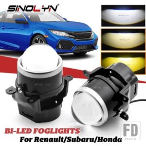 3 インチトリコロールバイ LED フォグランプホンダシビック/CRV/アコード/ルノーダスター/メガーヌ/スバル XV/フォレスター/アウトバック H11