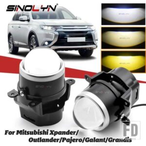 SINOLYN 3 インチトリコロール H11 BI LED フォグレンズ三菱アウトランダー/L200/グランディスパジェロスズキフォグプロジェクターレンズスポットライト