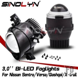 SINOLYN BI LED フォグランプレンズ日産ジューク/キャシュカイ J10/エクストレイル/ヴァーサ/パスファインダー/セントラ/インフィニティ LED PTF