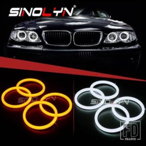 SINOLYN LED エンジェルアイ BMW E46 クーペコンバーチブル 325CI 330CI キセノンヘッドライトウィンカーライト DRL リングカーアクセサリー