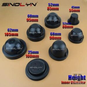 ヘッドライトカスタムアクセサリーリアゴムカバーキャップガスケットブーツ防水防塵 55 MM 80 MM 85 MM 90 MM 100 MM 105 MM