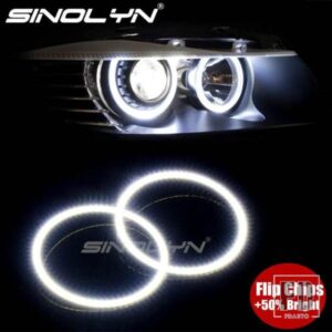 SINOLYN エンジェルアイズランニングライト 68 80 95 MMハロー 2.5 WST/3.0 小糸 Q5/ヘラ 3R G5 レンズ交換用カーアクセサリー DIY