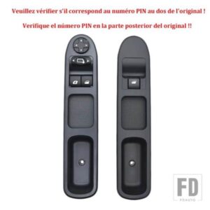 6554QC 6490HQ 2 個運転席側助手席側ウィンドウコントロールスイッチプジョー 207 2007-2015 6554HJ 6554.QC