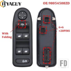 自動マスターウィンドウスイッチプジョー 308 508 シトロエン C5 2007-2013 電源ボタン 98054508ZD 96644915XT 98053439 96644915