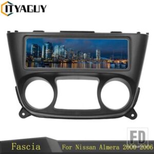 1 DIN フェイシア 2000-200産アルメーラ N16 ラジオ DVD ステレオパネルダッシュインストールトリムキットフェイスサラウンドフレーム