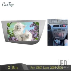 2 DIN カーラジオフェイシアセアト レオン LHD/RHD ステレオパネルダッシュインストールキットトリム DVD ラジオフェイスベゼルフレーム