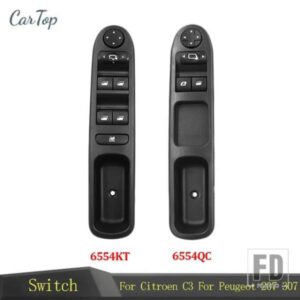 6554KT 6554QC 電動ウィンドウコントロールスイッチプジョー 207 307 シトロエン C3 ピカソフロント左ドライブ側パワーリフター