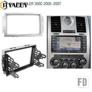 2DIN カーラジオフェイシアフレーム クライラー 300C 2005-2007 パネルダッシュマウントキットアダプタートリムベゼル用