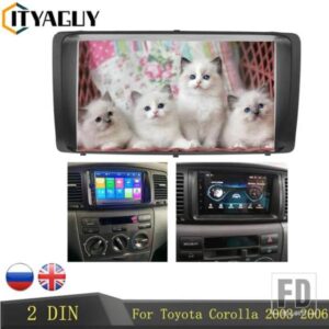ダブル 2 DIN フレームパネルトヨタカローラ 2003-2006 アダプタ CD トリムステレオインターフェースラジオフェイシアダッシュマウントキット