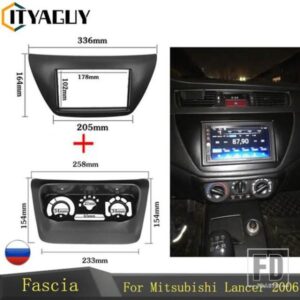 2 個 AC コントロールパネルカーラジオフェイシア三菱ランサー IX 2006 センターコントロール DVD プレーヤートリムキット 2 DIN フレームラジオ用