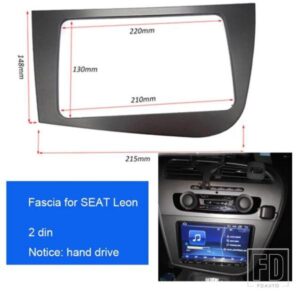 ダブル 2 DIN カーステレオラジオヘッドユニット GPS ナビゲーションプレートパネルフレームフェイシア 2005-2011 セアトレオン左手右手運転