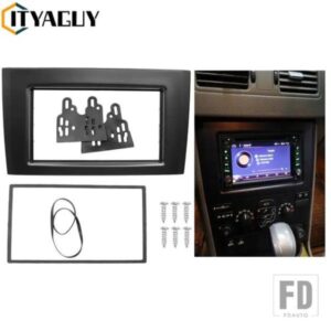 ダブル 2 DIN カーラジオフェイシアボルボ XC90 ステレオインターフェイスダッシュ CD トリムインストールキットラジオパネル