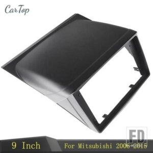 9 インチカーラジオフェイシアダッシュマウントキット DVD GPS MP5 プラスチックフェイシアパネルフレーム三菱パジェロスポーツ L200 トライトン 2006-2015
