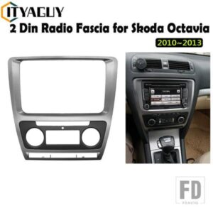 2 DIN ラジオフェイシアシュコダオクタビアオーディオステレオパネル取り付け取り付けダッシュキットトリムフレームアダプター 2010 ? 2013