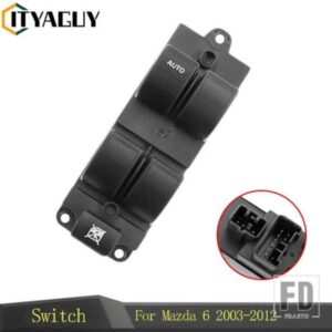 運転席側車電動ウィンドウコントロールスイッチマツダ 6 2003-2012 フロント左マスターウィンドウボタン BL4E-66-350