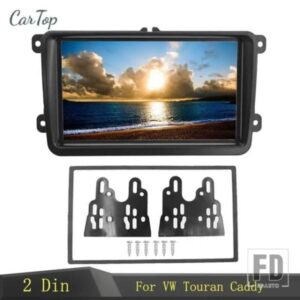 ダブルディン車フレーム VW TOURAN CADDY SEAT SKODA FABIA OCTAVIA ステレオラジオ DVD ダッシュキットトリムフェイシアパネルアダプター