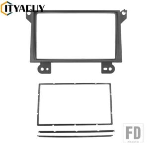 ダブルディンカーラジオフェイシアマツダ MPV 2000-2007 2 DIN フレーム再取り付け DVD フロントベゼルオーディオパネルフェイシア