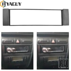 1DIN フレームシートトレドレオンフィアットスクードアウディ A3 8L アウディ A6 4B 1 DIN カーラジオフレームフェイシア DVD ステレオ取付パネルアダプタ