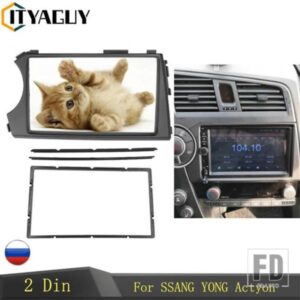 2DIN ラジオフェイシア SSANG YONG アクティオン LHD 左ハンドル用フェイシアダッシュ CD トリム取り付けマウントキットフェイシアフレームパネル