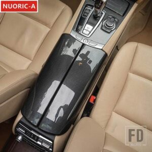 カーボンカラーセンターコンソールアームレストボックスパネル装飾カバートリム BMW 7 シリーズ F01 F02 2009-2015 スタイリング