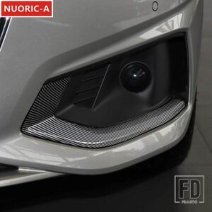 フロントフォグランプバンパーフレーム装飾カバートリム ABS アウディ A4 B9 2020-2021 カースタイリング外装アクセサリー