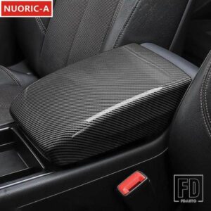 カーボンカラーセンターコンソールアームレストボックスパネル装飾カバートリムアウディ Q5 年度 2018-2022 カースタイリングインテリア