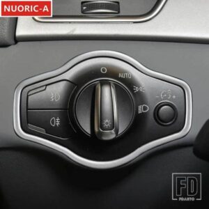 ステンレスヘッドライトスイッチフレーム装飾カバートリムアウディ A4 B8 2010-2016 カースタイリングインテリアアクセサリー