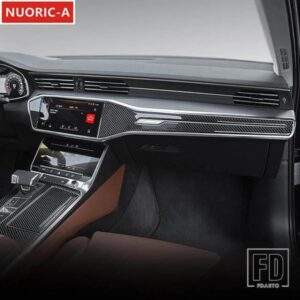 カーボンセンターコンソールパネル装飾カバートリムアウディ A6 C8 A7 2019-2022 カースタイリングインテリアアクセサリー