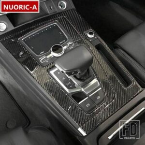 カーボンセンターコンソールギアシフトフレーム装飾カバートリムアウディ Q5 年度 2018-2022 カースタイリングインテリアアクセサリー
