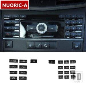 カースタイリングコンソール CD パネルボタン装飾トリムカバーステッカー黒メルセデスベンツ E C クラス W212 W204 CLS GLK X204