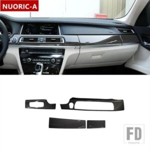 カーボンカラーセンターコンソールダッシュボードパネル装飾カバートリム BMW 7 シリーズ F01 F02 2009-2015 LHD スタイリング