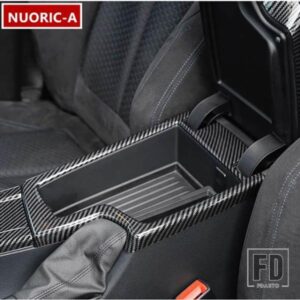 カーボンカラー中央アームレスト収納ボックスフレーム装飾カバートリム BMW F30 F31 F32 F33 F36 3 4 シリーズ 3GT 2013-2019