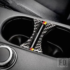カーボンウォーターカップホルダースパンコールカバートリムデカールメルセデスベンツ A クラス 2013-2018 CLA 2013-2017 GLA 2013-2018