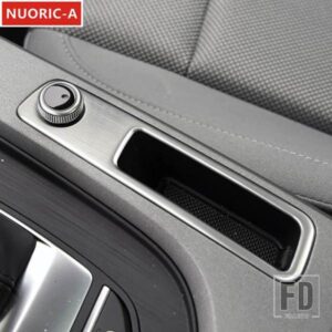 ステンレスセンターコンソール音量調整フレーム装飾カバートリムアウディ A4 B9 2017-2021 LHD カースタイリングインテリア