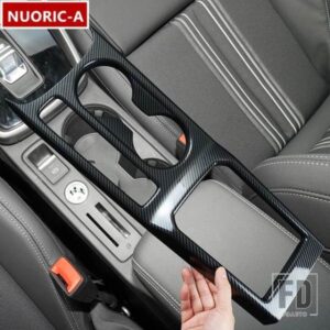 カースタイリングセンターコンソール水カップホルダーアームレストボックスフレーム装飾カバートリムアウディ A3 2021-2022 LHD カーボンスタイル