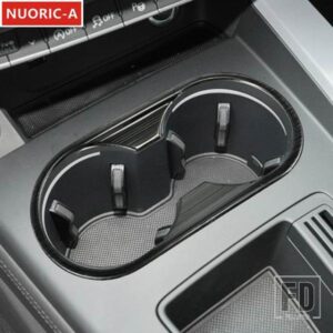 ステンレスセンターコンソール水カップホルダーフレーム装飾カバートリムアウディ A4 B9 2017-2021 カースタイリングインテリア
