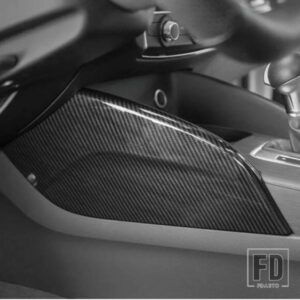 センターコンソール両側水カップパネルカバートリムアウディ A3 8V 2014-2018 LHD ABS カーボンスタイルインテリアアクセサリー