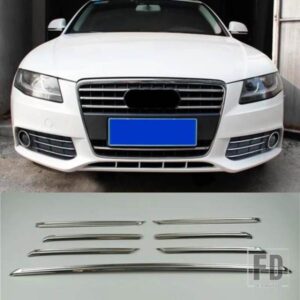 ステンレスフロントグリルグリル装??飾カバートリムストリップアウディ A4 2009-2012 フロントフォグランプストリップ