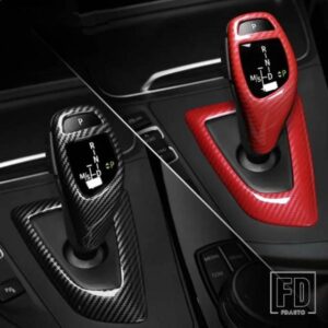 カーボンスタイルギアシフトハンドルスリーブカバートリム BMW F20 F21 F22 F23 F30 F31 F34 F35 F32 F33 F36 インテリアアクセサリー
