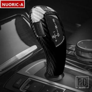 センターコンソールギアシフトヘッド装飾カバートリムカーボン色 BMW E60 E70 E71 5 シリーズ X5 X6 LHD カースタイリング