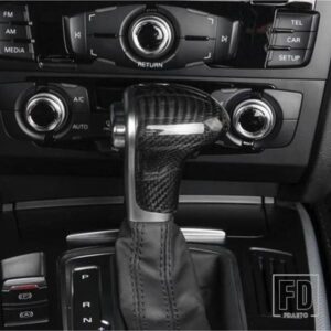 ギアシフトハンドルスリーブカバートリムアウディ A4 A5 A6 A7 Q5 Q7 S6 S7 LHD ABS カーボンカラーカースタイリング
