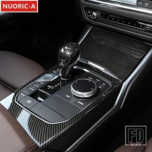 カーボンカラーセンターコンソールギアシフトフレーム装飾カバートリム BMW 3 シリーズ G20 2020-2022 LHD インテリアアクセサリー