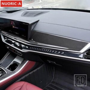 カーボンカラーセンターコンソールパネル装飾カバートリム BMW X5 G05 2024 LHD カースタイリングインテリアアクセサリー